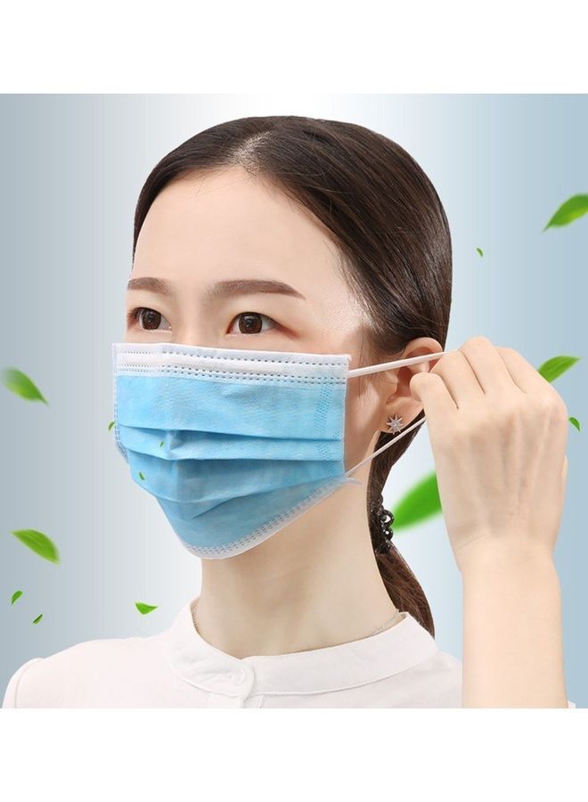 NIBEMINENT 50 Packs Of Surgical Disposable Face Masks With Elastic Ear Loop 3 Ply Breathable And Comfortable For Blocking Dust Air Pollution Flu Protection - Image 5