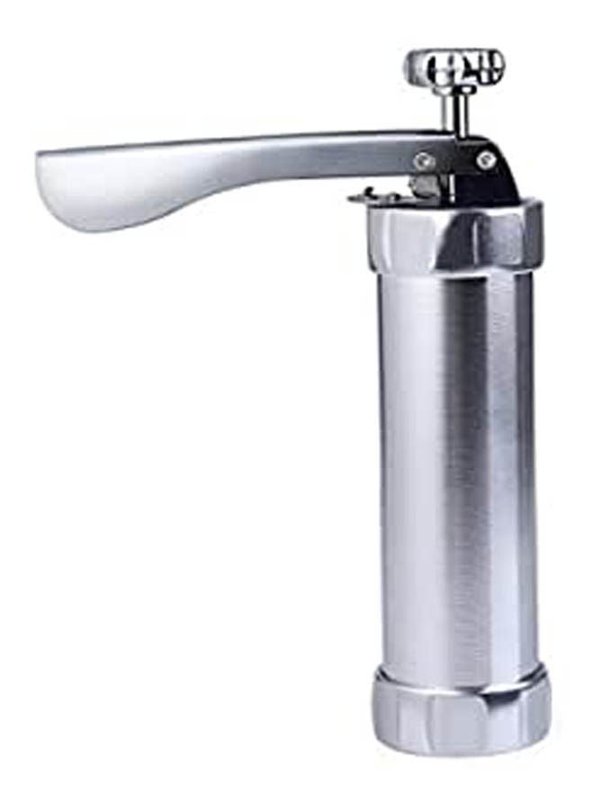 NIBEMINENT Press Cookie Machine Biscuit Maker Cake Decorating Gun Kitchen Tool Moulds Silver - Image 1