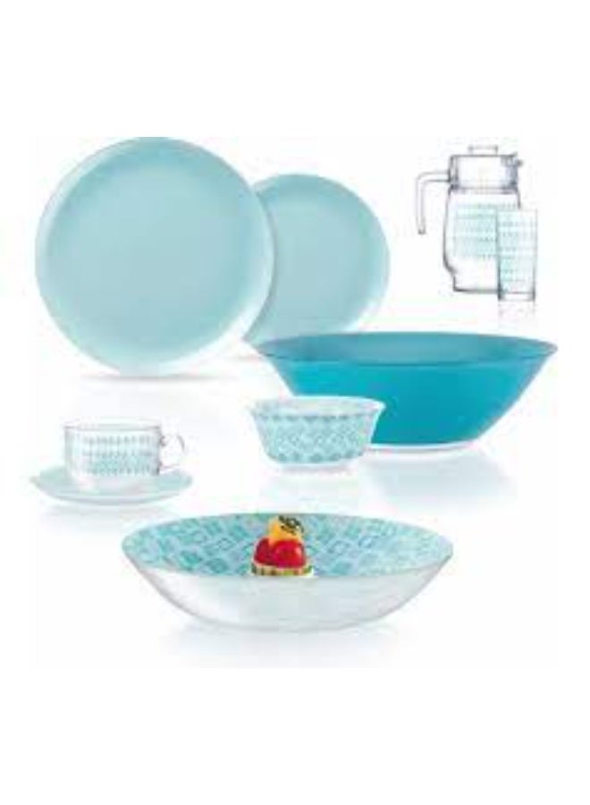 لومينارك طقم مائدة 46 قطعة من اركوبايركس - تركواز - Image 1