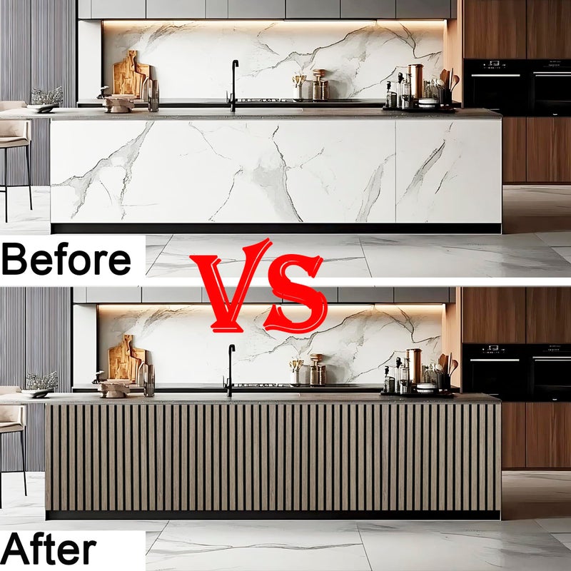 TRAIN2 ART 94.5 x 23.6 in Acoustic Wood Wall Panels,3D Flexible Soundproof Wall Panels,Wood Slat Wall Panel for Interior Wall Decor (White Oak) - Image 3