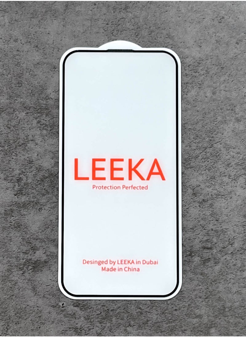 LEEKA - iPhone XR Screen Protector with HD view Bubble Free, Anti-Drop and Anti-scratch full screen anti finger print protection with free Easy Installation kit and wipes tempered glass - Image 1