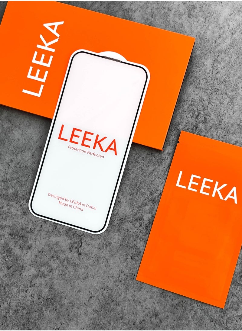 LEEKA - iPhone XR Screen Protector with HD view Bubble Free, Anti-Drop and Anti-scratch full screen anti finger print protection with free Easy Installation kit and wipes tempered glass - Image 1