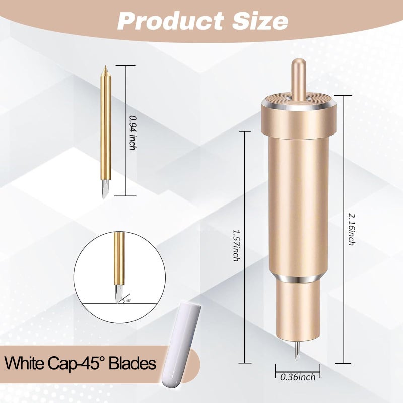 Viemior Premium Fine Point Blade - Compatible with Cricut Maker 3/Maker/Explore 3/Explore Air 2/Air/One, Fine Point Blade Housing for Slicing Cuts Glitter Vinyl, Cardstock, Faux, Adhesive Foil, Vellum - Image 2