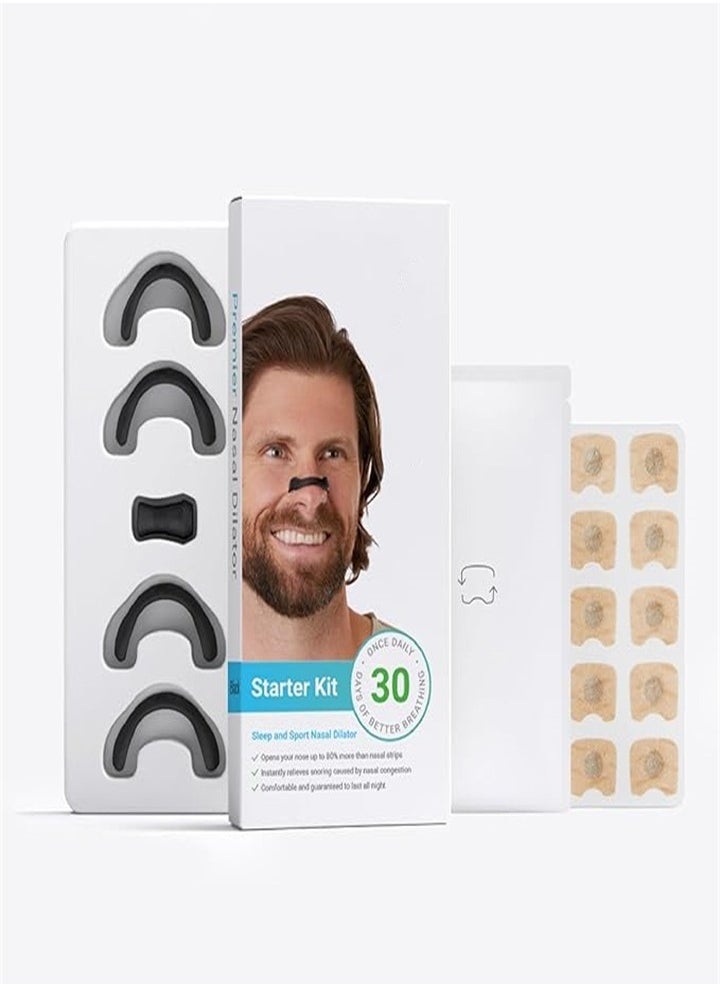 General 30pcs Air Intake Breathing Nose Patch, Sleep Anti-Snoring Nose Patch, Breathing Nose Patch, Long-lasting Anti-Snoring Device, Suitable for Business Travel, Tourism, Hotel and Home (Black)  - Image 1