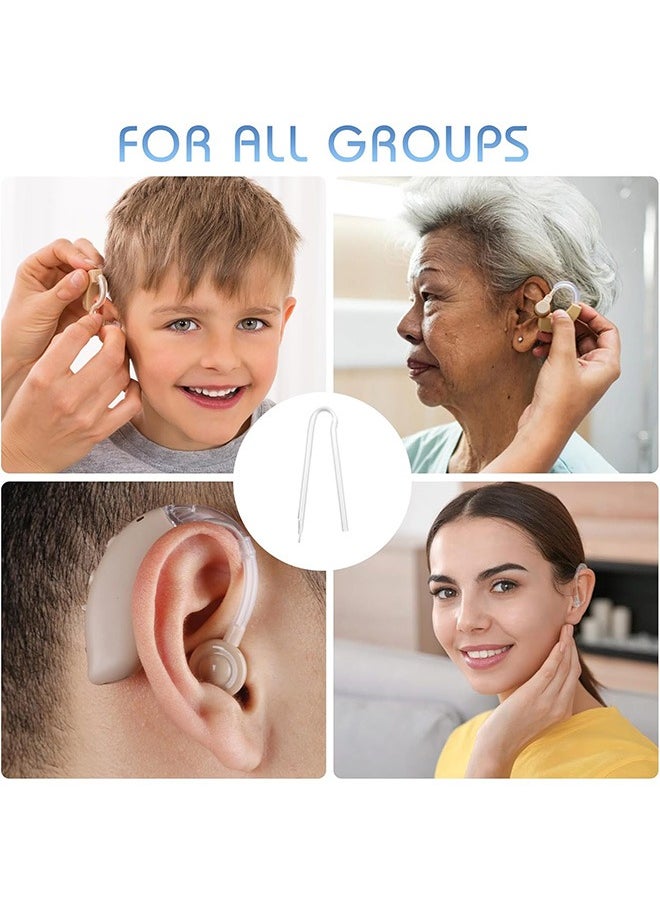 Tingoton - 10 PCS Hearing Aid Tubes, Soft Flexible PVC BTE Earmold Hearing Aid Tube, R Type Lightweight Hearing Aid Tubing Replacement Transmitting Clear Sound per Most Hearing Aids (3.1x2.0mm) - Image 1