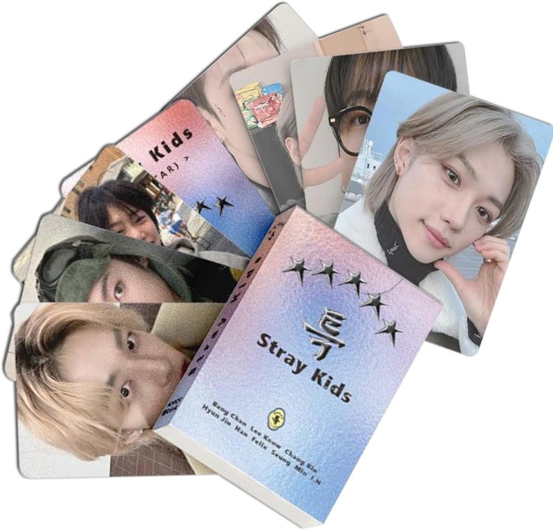 KPOPBP SKZ Laser Photocard 50pcs Kpop LOMO Cards Set 5-Strar Album Card Photo Cards Gift for Fans Daughter Boys and Girls - Image 1