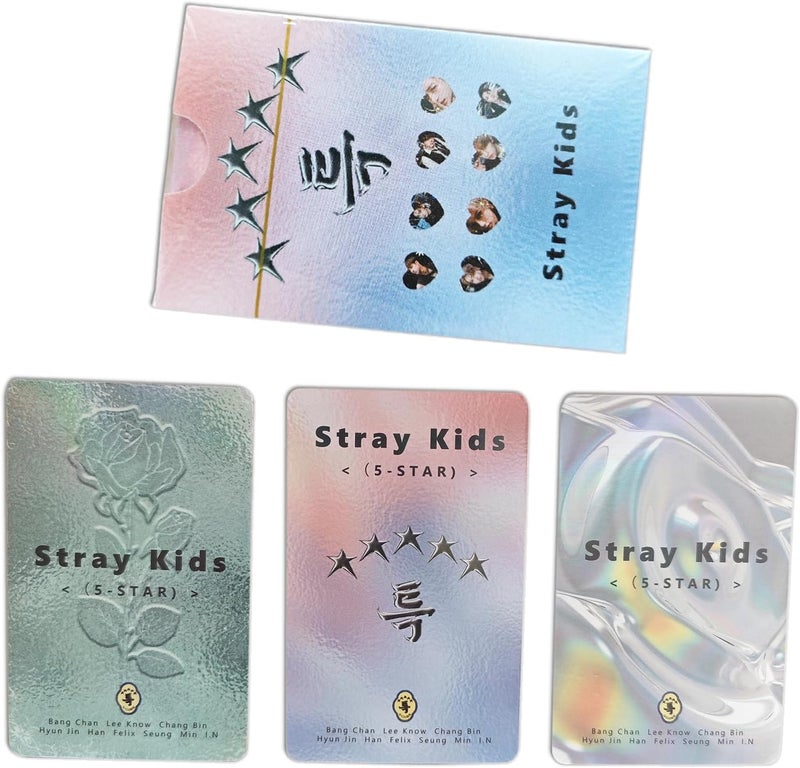 KPOPBP SKZ Laser Photocard 50pcs Kpop LOMO Cards Set 5-Strar Album Card Photo Cards Gift for Fans Daughter Boys and Girls - Image 2