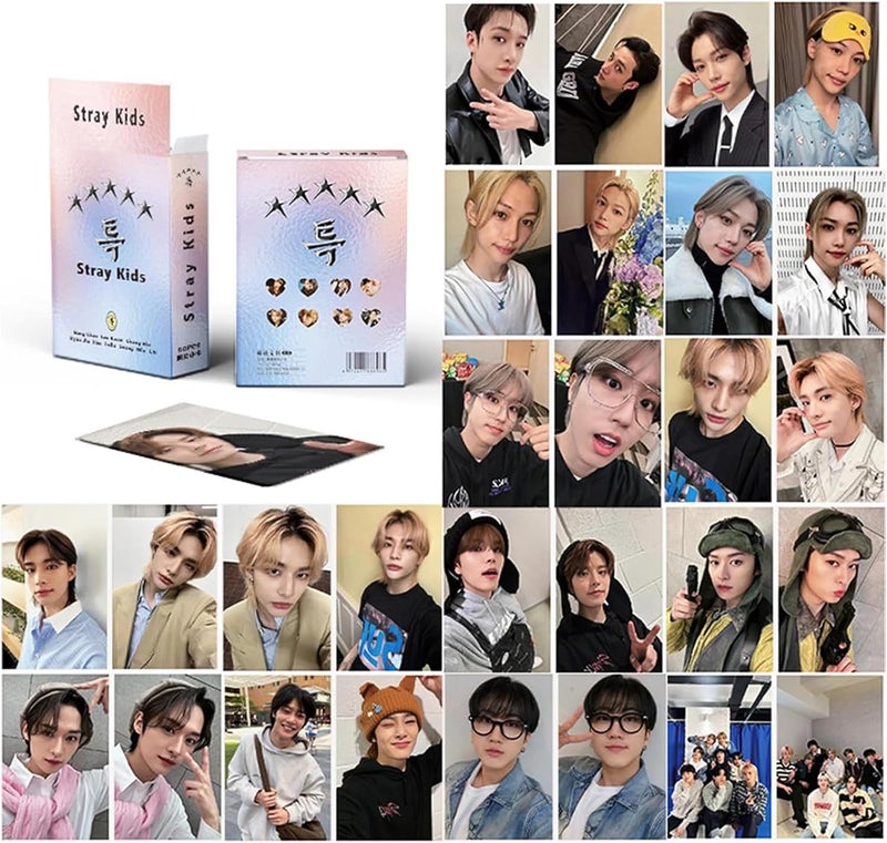KPOPBP SKZ Laser Photocard 50pcs Kpop LOMO Cards Set 5-Strar Album Card Photo Cards Gift for Fans Daughter Boys and Girls - Image 3