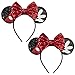 FANYITY Mouse Costume Ears2 Pcs Mouse Ears Headbands for Girls Women PartySize Free RED Bow 2 - Image 3