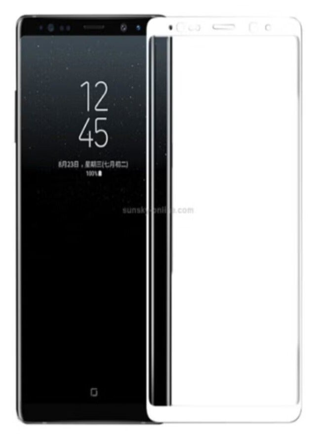 Full Body Curved Samsung Galaxy Note 8 4D Tempered Glass white - Image 3