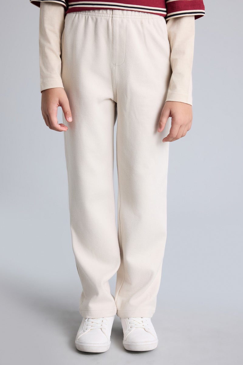 DeFacto Beige Boy Boys Straight Leg Trousers Casual - Image 4