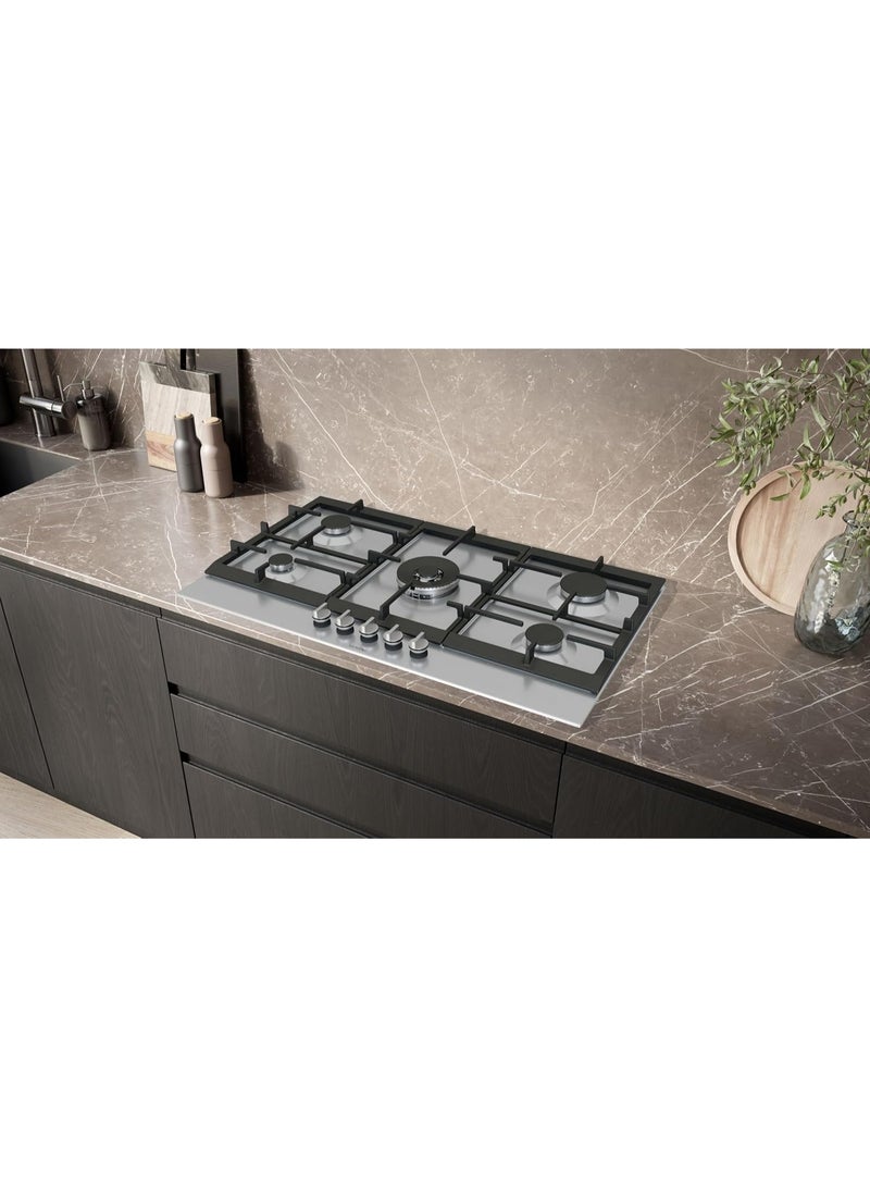 سيمنز Siemens iQ500 Built In 5 Zones Gas Hob 91.5cm Stainless Steel – EC9A5RI90M EC9A5RI90M silver - Image 3
