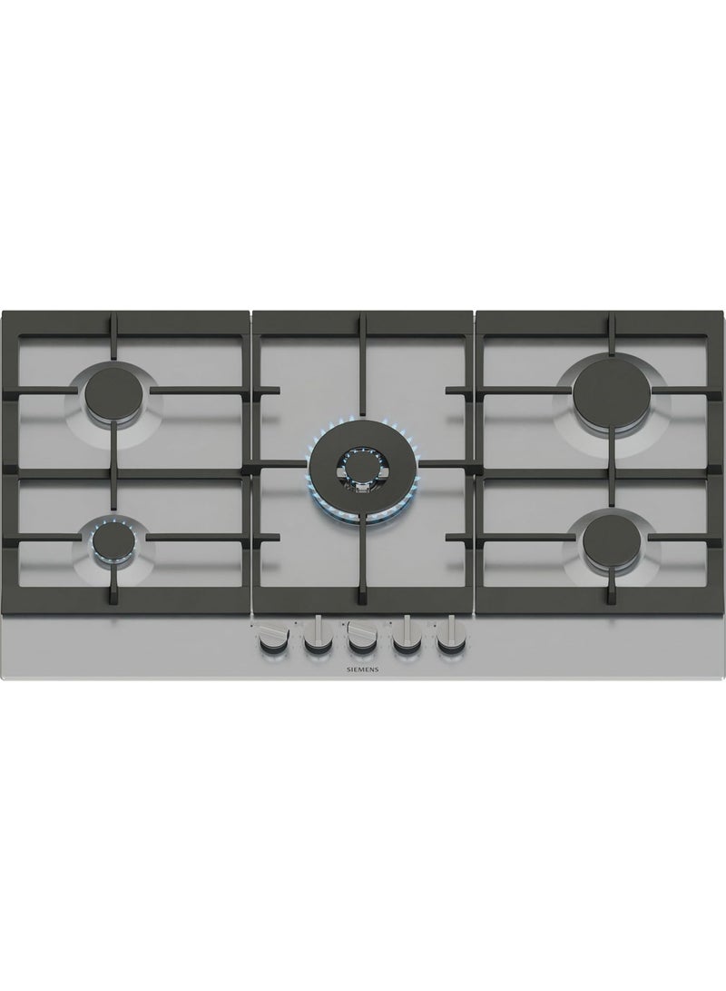 سيمنز Siemens iQ500 Built In 5 Zones Gas Hob 91.5cm Stainless Steel – EC9A5RI90M EC9A5RI90M silver - Image 1