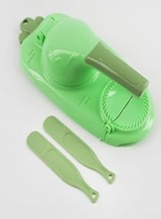 Generic Konamo 2 in 1 Dumpling Maker, Kitchen Dumpling Maker Tool, Manual Dumpling Maker Mold, Baking Pastry Manual Artifact Press Skin Wrapping Mold, Green