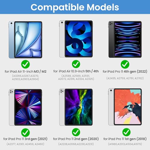 typecase Edge for iPad Air 11 (M4 2026/ M3 2025/ M2 2024), Air 5th/4th & Pro 11 (4th/3rd/2nd/1st) with 11-Color Backlit & Touchpad, Magic Floating Keyboard (NOT for 10th/A16/Pro 11 (M5/M4) - Black'26 - Image 4
