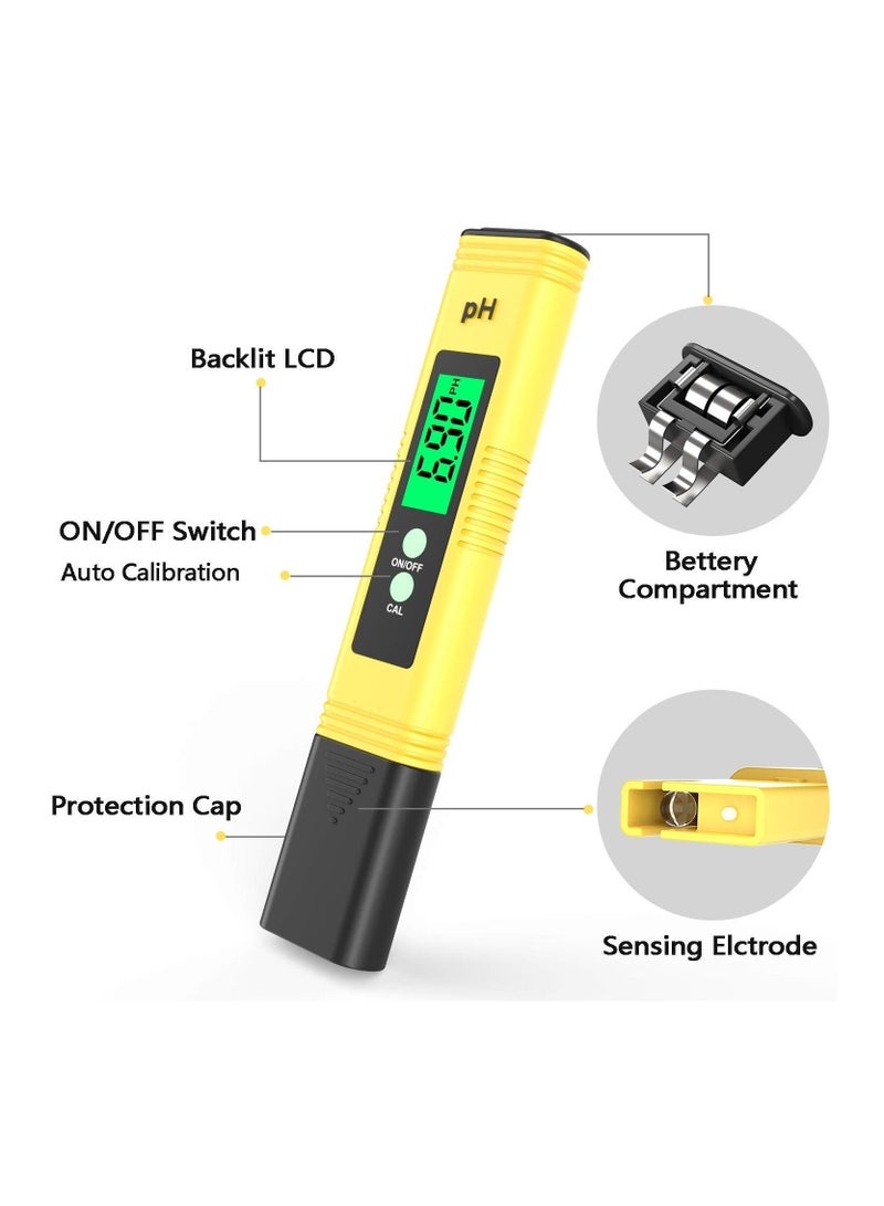 PH Meter Digital PH Tester 0.01 High Accuracy PH Meter for Water 0-14 PH Measurement Range for Drinking Water Pool and Aquarium  - Image 2
