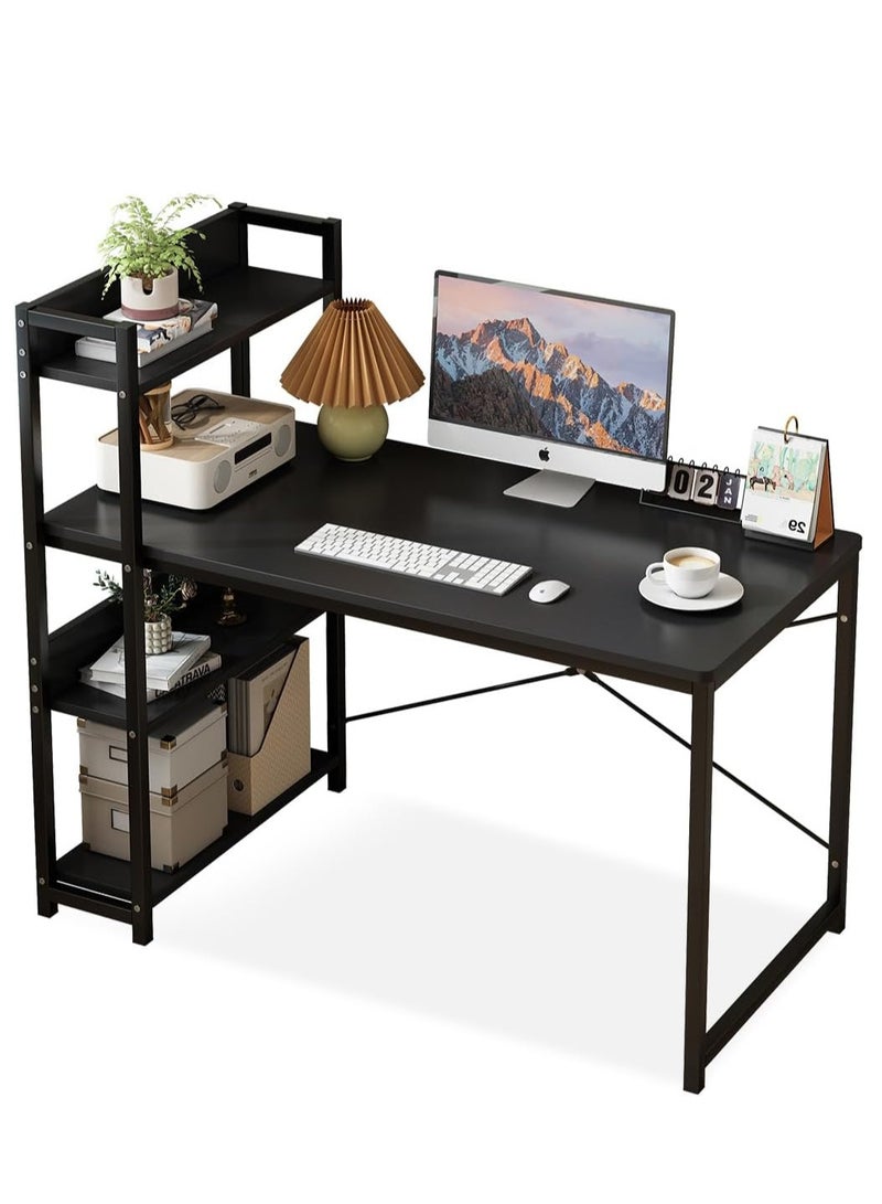 ZUIHAO 100 * 45cm Home Office Computer Desk Modern Simple Study Table with Bookshelf Laptop Table Notebook Desk with Extra Strong Legs - Image 5