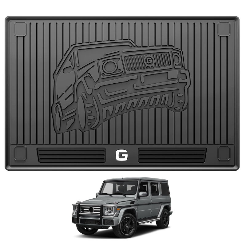3W Cargo Liner Fit for 20192025 2026 MercedesBenz G Class G500G550G580AMG G63 SUV TPE All Weather Custom Fit Trunk Mat Black - Image 2