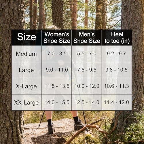 CWVLC Hiking Crew Socks, 4-Pack Men Women Boot Socks for Walking, Hunting, Camping, Winter Outdoor Work, Cosy Cushion, Moisture Wicking, Arch Compression, Anti Blister, X-Large, Black Green - Image 2