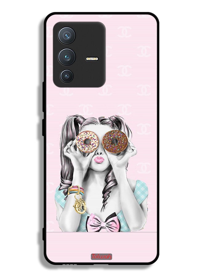 Tolwak Vivo S12 Pro 5G Protective Case Cover Holding Two Donuts  - Image 1