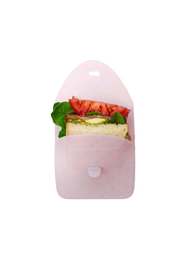b.box NEW Silicone Sandwich Pocket | Reusable Silicone Pouch, Bento Box Divider | Fits in Lunch Box | Microwave, Freezer & Dishwasher Safe | Food Meal Prep Storage Container (Ages 3+, Berry)  - Image 1