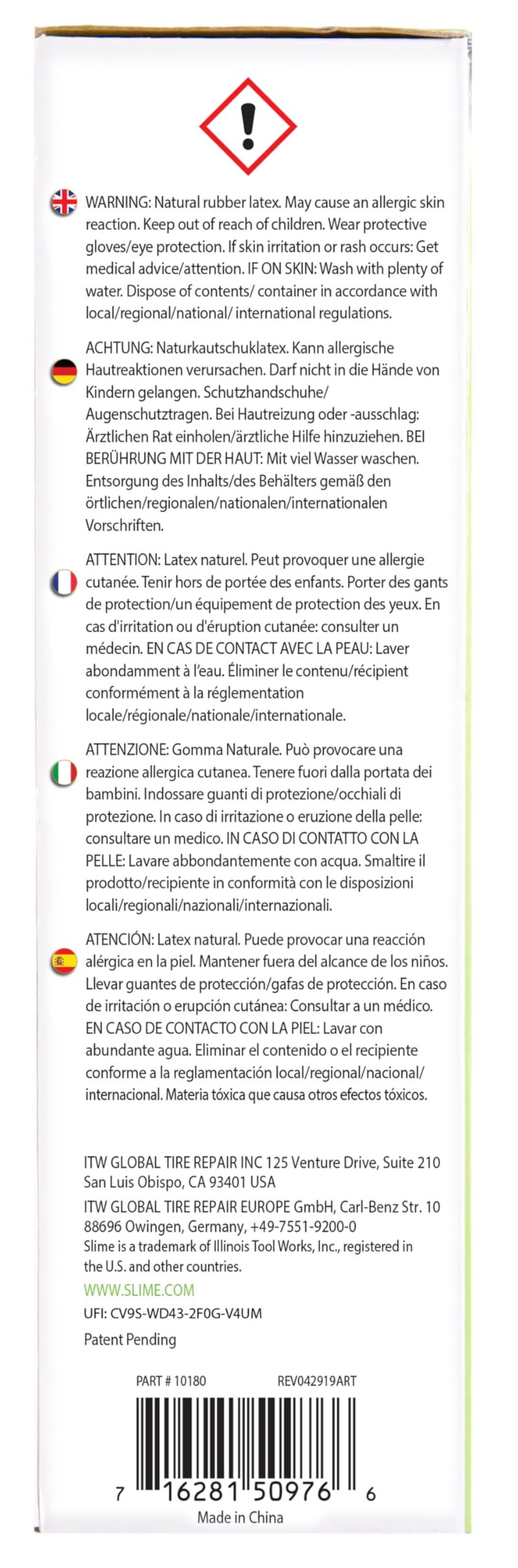 Slime 10180 Flat Tyre Puncture Repair Kit Refill, Emergency Kit for Car Tyres, Sealant Replacement, Suitable for Cars and Other Highway Vehicles, 10 Min Fix - Image 4