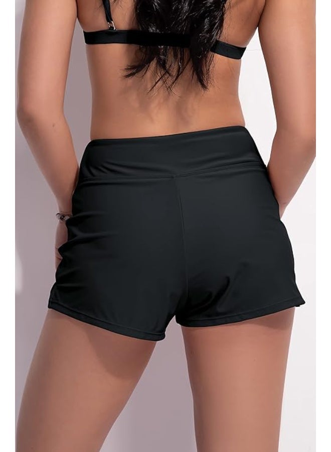 Women's swimming pants, 4-layer leak proof seamless bikini girls' swimsuit bottoms, beach swimming pool super absorbent quick drying swimming shorts - Image 5