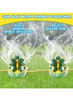 Y&D Dinosaur Water Spray Toy, Outdoor Sprinkler for Kids and Toddlers, Summer Outside Toys Backyard Games, Attaches to Garden Hose Splashing Fun Boys Girls Gift, 1 Pcs  - Image 2