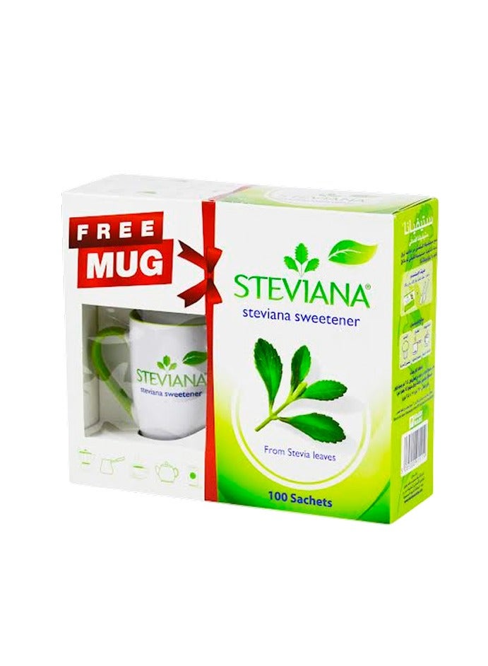 Steviana Sweetener With Free Mug 250g (100 Sachets) - Image 2