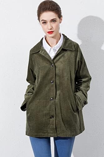 Minibee Women's Corduroy Jackets Long Sleeve Coats Button Down Outwear Tops with Pockets - Image 3