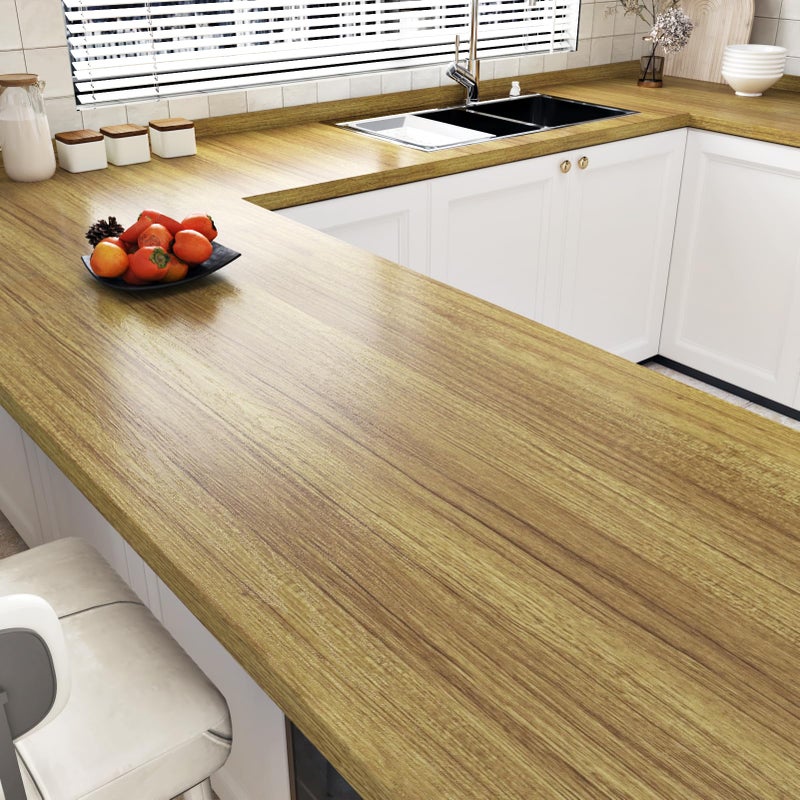 WESTICK Brown Wood Grain Contact Paper 15.8"x80" Vintage Wood Vinyl Wallpaper Peel and Stick Wooden Wallpaper Waterproof Countertop Contact Paper for Kitchen Island Cabinets Bathroom Table Desk - Image 2