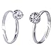 Topoox 60 Pack Silver Diamond Rings for Bridal Shower Games Engagement Party Favor Table Decorations - Image 3
