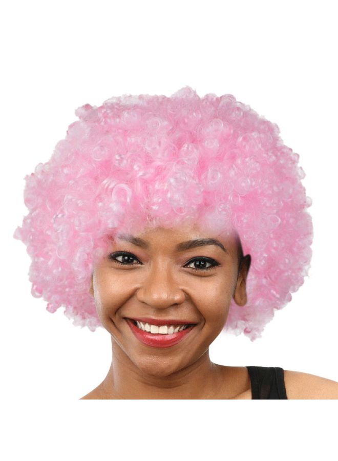 نيبمينينت Party Disco Funny Afro Clown Masquerade Hair Wig Rose 25x16x5cm - Image 2