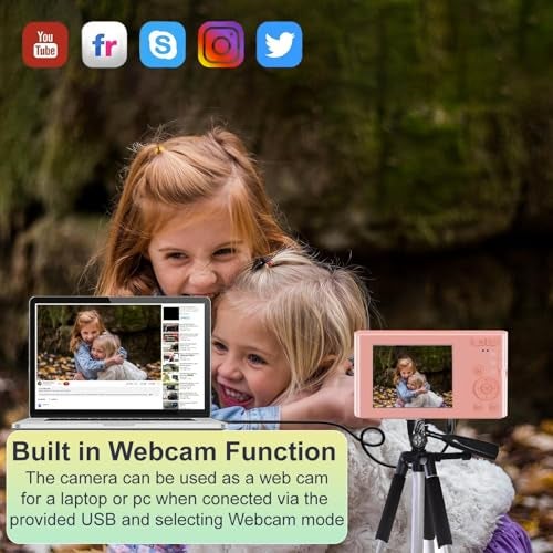 Acuvar 44MP 4K Digital Camera 16X Zoom, 2.4" Screen, 32GB Micro SD Card - Compact Digital Point and Shoot Camera for Kids, Teens, Students, Travel, Vlogging Camera (Pink) - Image 3