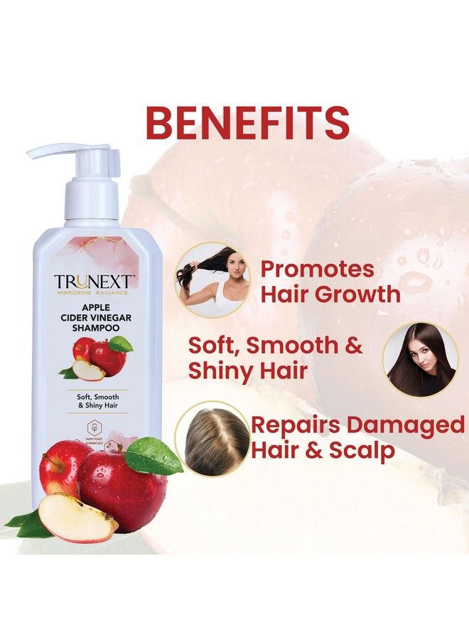 TRUNEXT Apple Cider Vinegar Shampoo For Women And Men Paraben And Sulphate Free Shampoo 300 Ml - Image 5
