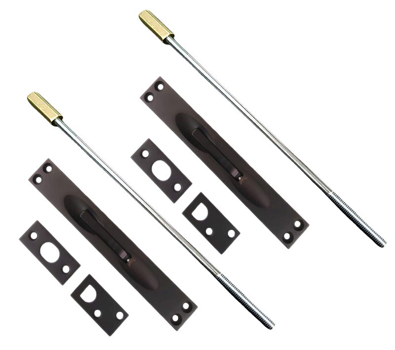 QCAA قفل فلاش تمديد من النحاس الصلب مع قضيب 12 US10B برونز مصقول 2 عبوة صنع في تايوان