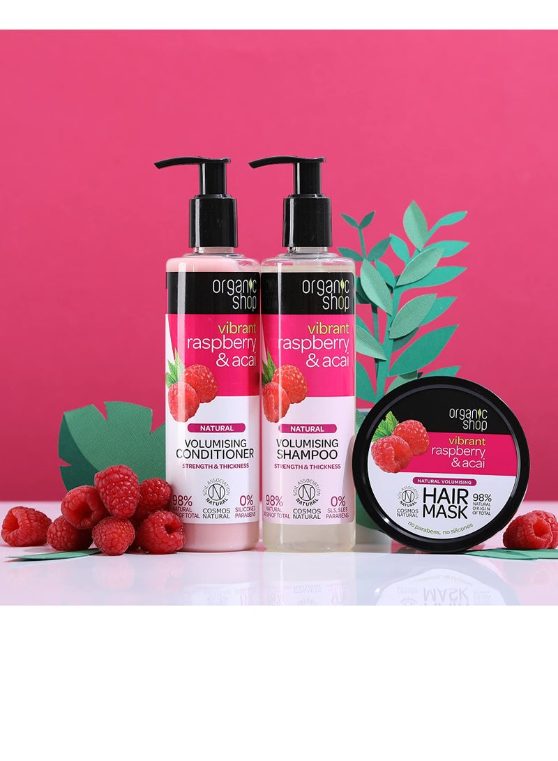 أورجانيك شوب بلسم توت العليق وأساي الطبيعي النابض بالحياة 280 مل - Image 3