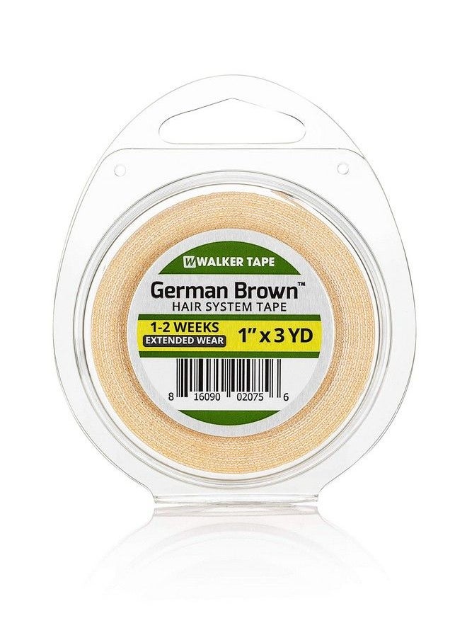 Walker Tape - Hair Replacement Tape German Brown Liner Cloth (1 Inchx3 Yards) - Image 1