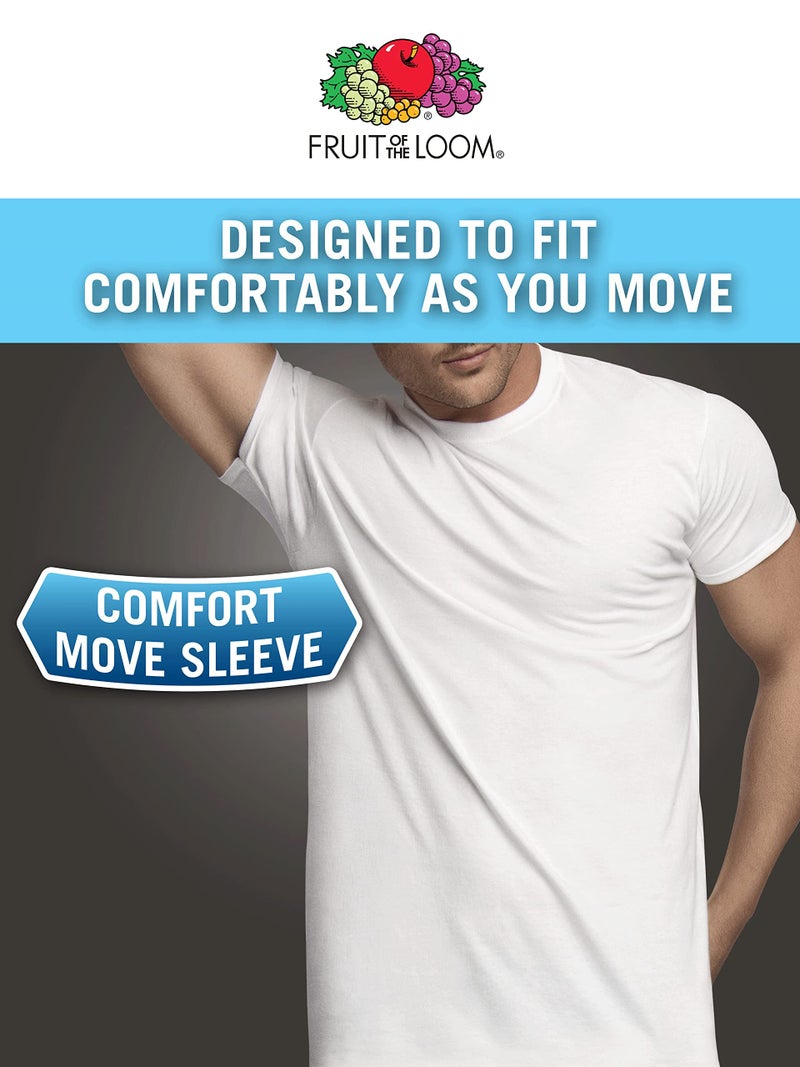 Fruit of the Loom Men's Stay Tucked Crew T-Shirt, White-Tall Sizes, XX-Large Tall (6pack) - Image 2