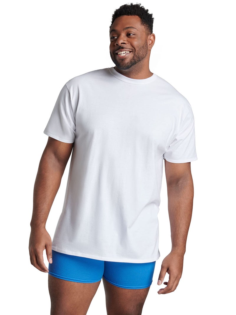 Fruit of the Loom Men's Stay Tucked Crew T-Shirt, White-Tall Sizes, XX-Large Tall (6pack) - Image 3
