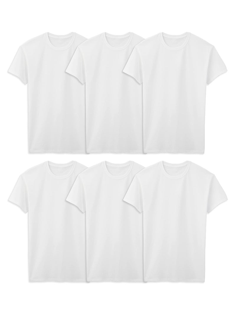 Fruit of the Loom Men's Stay Tucked Crew T-Shirt, White-Tall Sizes, XX-Large Tall (6pack) - Image 1