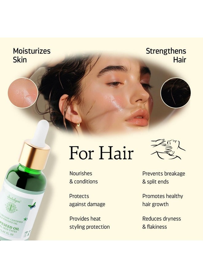 Indulgeo ESSENTIALS Cold Pressed Grapseed Oil For Skin Tightening, Acne & Hair Growth| Ideal For Men & Women- 30Ml  - Image 4