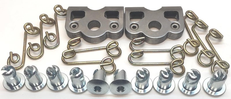 UTVDistribution 1/4 Turn Quick Release Steel Dzus Button with Springs and Tab Plates 10 Pack-Free Rivets! - Image 1