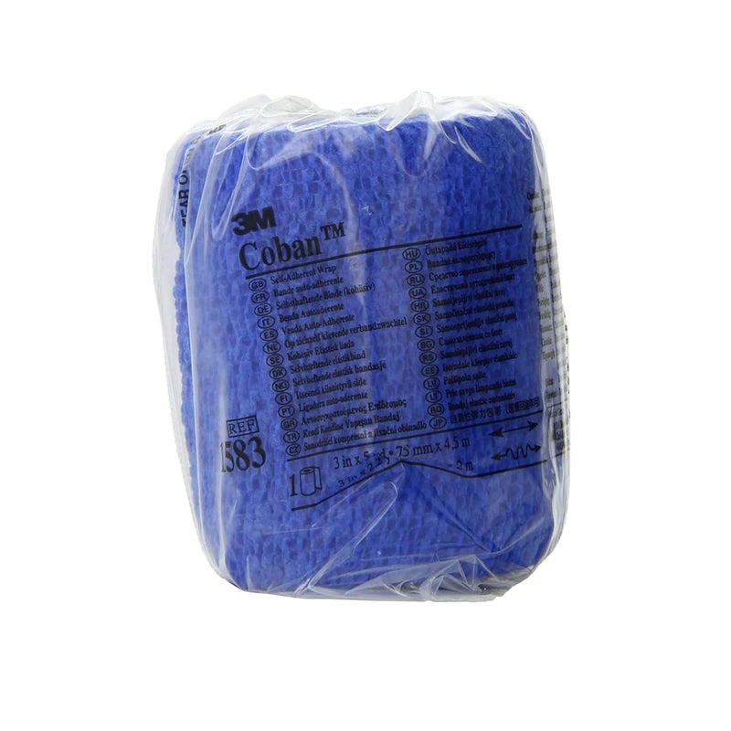 3M Health Care 1583B SelfAdherent Wrap 3 x 5 yd Size Blue Pack of 24 - Image 2