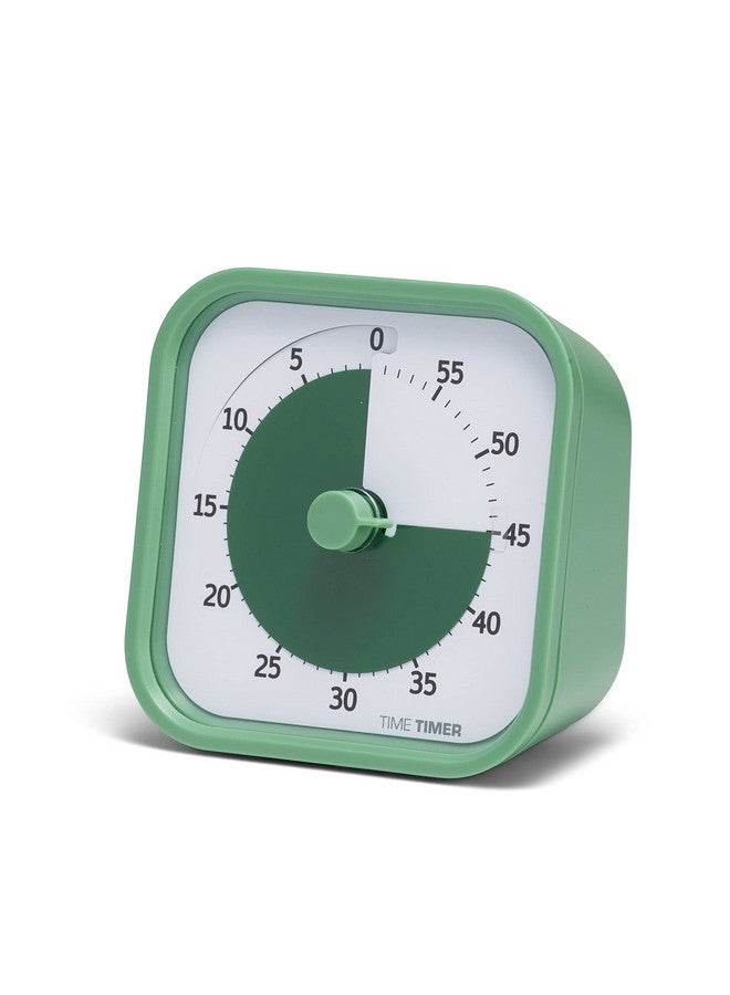 TIME TIMER Home MOD - 60 Minute Kids Visual Timer Home Edition - for Homeschool Supplies Study Tool, Timer for Kids Desk, Office Desk and Meetings with Silent Operation (Fern Green) - Image 1