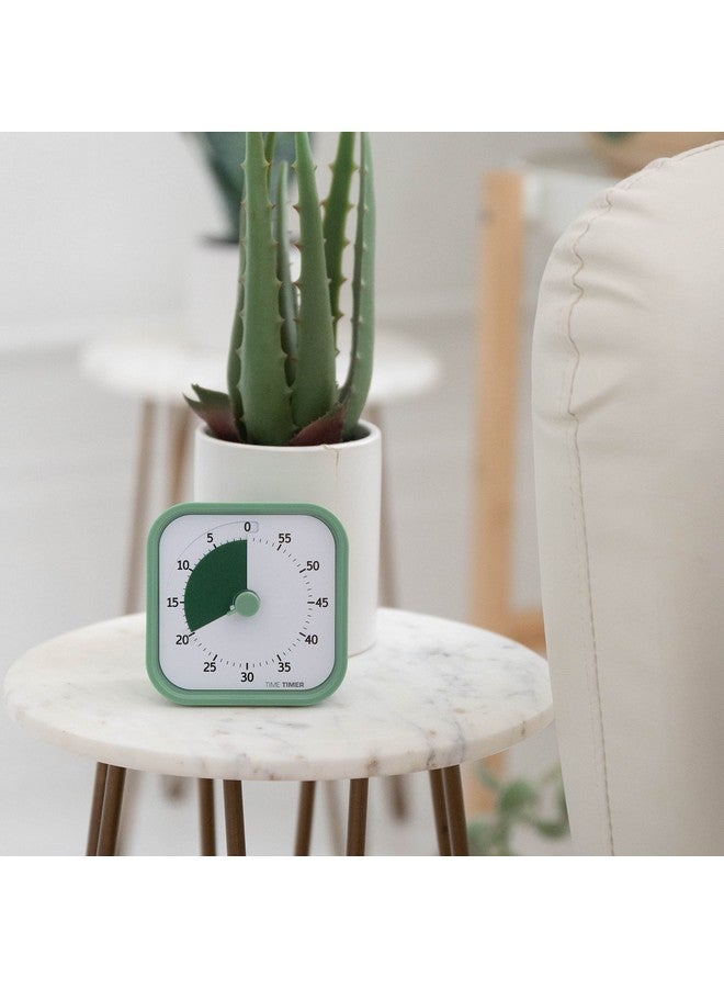 TIME TIMER Home MOD - 60 Minute Kids Visual Timer Home Edition - for Homeschool Supplies Study Tool, Timer for Kids Desk, Office Desk and Meetings with Silent Operation (Fern Green) - Image 2
