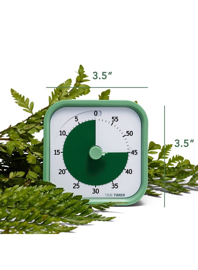 TIME TIMER Home MOD - 60 Minute Kids Visual Timer Home Edition - for Homeschool Supplies Study Tool, Timer for Kids Desk, Office Desk and Meetings with Silent Operation (Fern Green) - Image 3