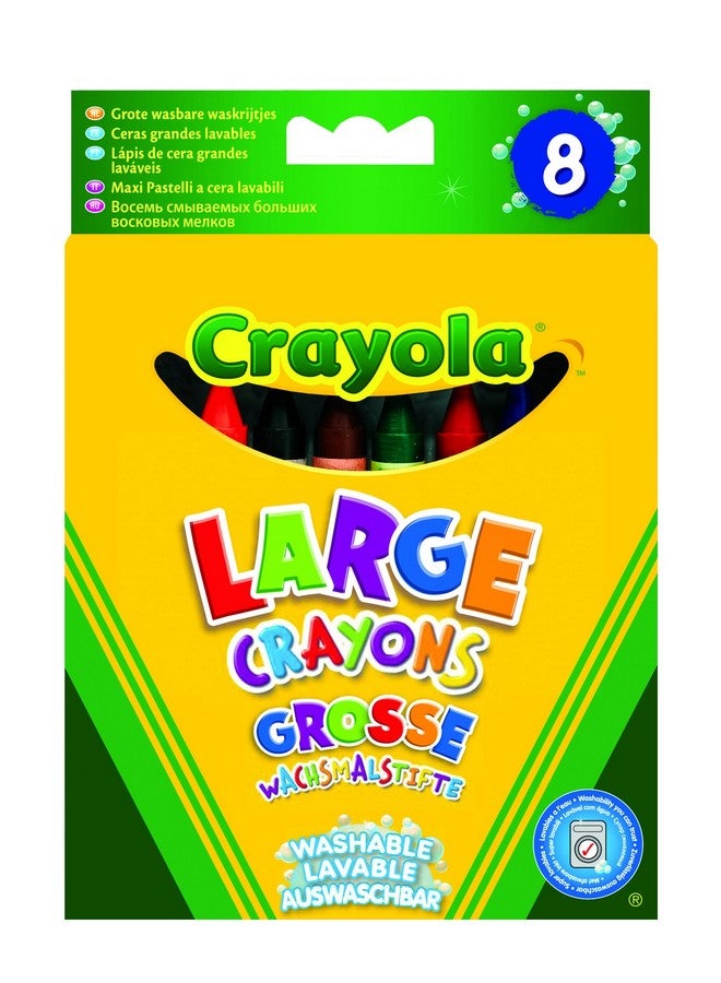 Crayola 523280 Large Washable Crayons 8 Pack - Image 1