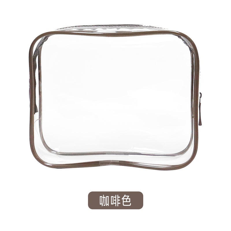 New cosmetic bag high-looking storage bag special large capacity waterproof travel storage bag transparent wash bag portable Brown