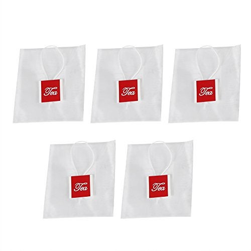 Bewinner Tea Infuser Bag, 100Pcs Nylon Empty Tea Infuser Filter Strainer Bags With String Household 2.8 x 2.4inch - Image 5
